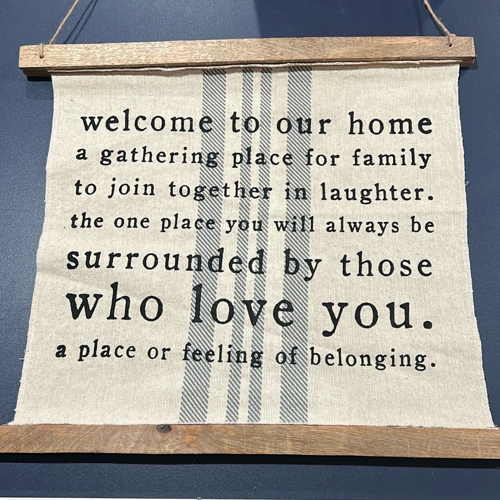 Mud Pie Dual Canvas Home Sign General Home and Christmas